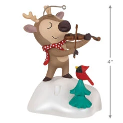 Hallmark Festive Fiddler Musical Ornament 10 Hallmark Festive Fiddler Musical Ornament -Hallmark Store Reindeer Playing Violin Musical Keepsake Ornament 2199QGO2937 03