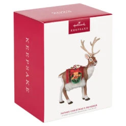 Hallmark Father Christmas's Reindeer Ornament -Hallmark Store Reindeer With Toy Sack Keepsake Ornament 2199QXE3287 04