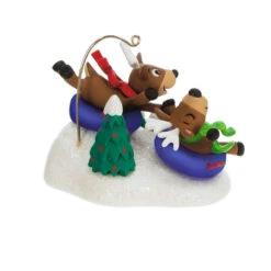 Hallmark Reindeer Antics Ornament -Hallmark Store Reindeer on Snow Tubes Keepsake Ornament 2499QGO2747 06