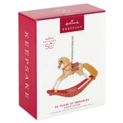 Hallmark 50 Years Of Memories Rocking Horse Special Edition Porcelain Ornament 11 Hallmark 50 Years Of Memories Rocking Horse Special Edition Porcelain Ornament -Hallmark Store Rocking Horse 50 Years Keepsake Ornament 2599QGO2507 04