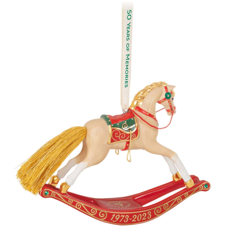 Hallmark 50 Years Of Memories Rocking Horse Special Edition Porcelain Ornament 8 Hallmark 50 Years Of Memories Rocking Horse Special Edition Porcelain Ornament - Image 6