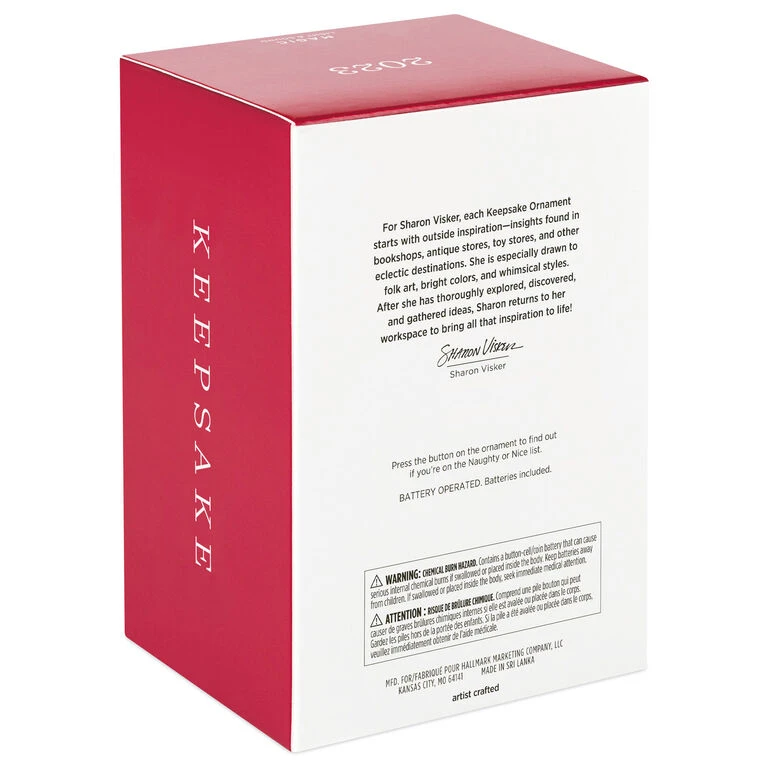 Hallmark Naughty & Nice Arcade Ornament With Light And Sound 7 Hallmark Naughty & Nice Arcade Ornament With Light And Sound - Image 5