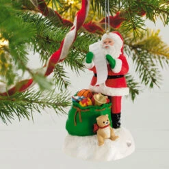 Hallmark Checking It Twice Ornament With Light And Sound -Hallmark Store Santa Checking His List Keepsake Ornament 2999QGO2657 02