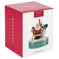 Hallmark Nostalgic Noel Ornament With Sound And Motion -Hallmark Store Santa Snowman Reindeer Spinning Keepsake Ornament 4499QGO2769 04