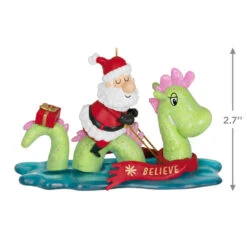 Hallmark Just Believe Ornament -Hallmark Store Santa on Loch Ness Monster Keepsake Ornament 2199QGO2859 03