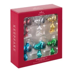 Hallmark The Peanuts® Gang Snoopy Glass Ornaments, Set Of 6 -Hallmark Store Set of 6 Colored Glass Snoopy Keepsake Ornaments 2499QSB6329 04