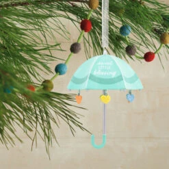 Hallmark Store -Hallmark Store Signature Baby Umbrella Porcelain Christmas Ornament 1HDL2175 02
