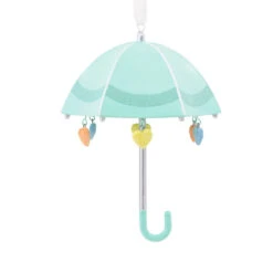 Signature Baby Umbrella Porcelain Hallmark Ornament -Hallmark Store Signature Baby Umbrella Porcelain Christmas Ornament 1HDL2175 04