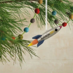 Hallmark Store -Hallmark Store Signature Rocket Ship Christmas Ornament 1HDL2176 02