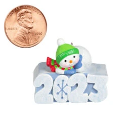 Hallmark Mini A Snowy 2023 Ornament With Light, 1.25" 15 Hallmark Mini A Snowy 2023 Ornament With Light, 1.25" -Hallmark Store Snowman 2023 Keepsake Ornament 1299QXM9209 07