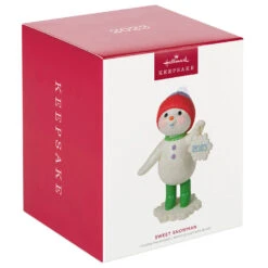 Hallmark Sweet Snowman 2023 Ornament 11 Hallmark Sweet Snowman 2023 Ornament -Hallmark Store Snowman With Snowflake Ornament Keepsake Ornament 3999QGO2777 04