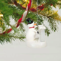 Hallmark Sing-Along Showman Snowman Musical Ornament -Hallmark Store Snowman at Piano Musical Keepsake Ornament 2099QGO2637 02