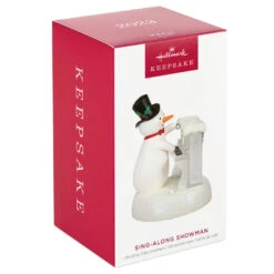 Hallmark Sing-Along Showman Snowman Musical Ornament -Hallmark Store Snowman at Piano Musical Keepsake Ornament 2099QGO2637 04