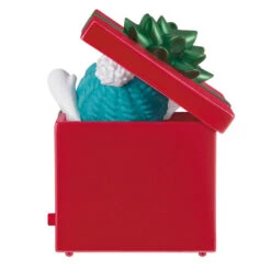 Hallmark Smiles Across The Miles 2023 Recordable Sound Ornament -Hallmark Store Snowman in Red Present Keepsake Ornament 2499QGO2619 06