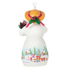 Hallmark Snowtop Lodge Terran S. Gardner Porcelain Ornament 13 Hallmark Snowtop Lodge Terran S. Gardner Porcelain Ornament -Hallmark Store Snowman with Flower Pot Keepsake Ornament 2299QXR8119 06