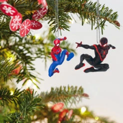 Hallmark Mini Marvel Spider-Man And Miles Morales Ornaments, Set Of 2 -Hallmark Store Spiderman Miles Morales Keepsake Ornaments 1999QXM9337 03