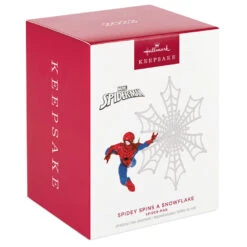 Hallmark Marvel Spider-Man Spidey Spins A Snowflake Ornament -Hallmark Store Spiderman Snowflake Keepsake Ornament 1999QXI7467 04