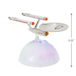 Hallmark Star Trek™ U.S.S. Enterprise NCC-1701 Tabletop Decoration With Light And Sound -Hallmark Store Star Trek Starship Enterprise Keepsake Decoration 1QFM3947 03