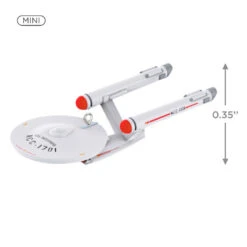 Hallmark Mini Star Trek™ U.S.S. Enterprise NCC-1701 Ornament, 0.035" -Hallmark Store Star Trek USS Enterprise Keepsake Ornament 1099QXM9327 03