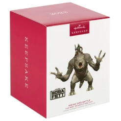 Hallmark Star Wars: The Book Of Boba Fett™ Riding Into The Battle Ornament -Hallmark Store Star Wars Boba Fett on Rancor Keepsake Ornament 2499QXI7087 04