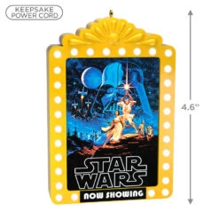 Hallmark Star Wars: A New Hope™ Now Showing Ornament With Light 10 Hallmark Star Wars: A New Hope™ Now Showing Ornament With Light -Hallmark Store Star Wars Movie Poster Keepsake Ornament 2499QXI7149 03