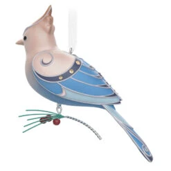 Hallmark The Beauty Of The Birds Leucistic Steller's Jay Ornament -Hallmark Store Stellers Jay Blue Bird Keepsake Ornament 1799QXE3307 06