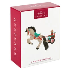 Hallmark A Pony For Christmas 2023 Ornament -Hallmark Store Teddy Bear in Horse Chariot Keepsake Ornament 1799QXR8039 04