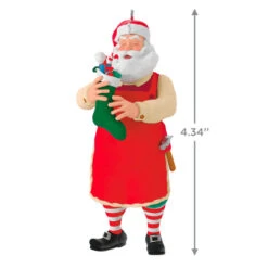 Hallmark Toymaker Santa Surprise Mystery Ornament -Hallmark Store Toymaker Santa Holding Stocking Keepsake Ornament 1999QGO2967 04