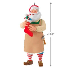 Hallmark Toymaker Santa Surprise Mystery Ornament -Hallmark Store Toymaker Santa Holding Stocking Keepsake Ornament 1999QGO2967 05