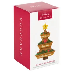 Hallmark Season's Gardenings Ornament 11 Hallmark Season's Gardenings Ornament -Hallmark Store TreeShaped Gardening Planter Keepsake Ornament 1899QGO2947 04