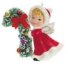 Hallmark Vintage Angel Porcelain Ornament -Hallmark Store Vintage Angel With Candy Cane Keepsake Ornament 2499QXT4127 01