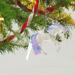 Hallmark Majestic Unicorn Ornament -Hallmark Store White Blue and Purple Unicorn Keepsake Ornament 1799QGO2717 02