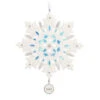 Hallmark Snowflake 2023 Porcelain Ornament 1 Hallmark Snowflake 2023 Porcelain Ornament -Hallmark Store White Blue and Silver Snowflake Keepsake Ornament 1999QGO2957 01
