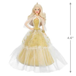 Hallmark 2023 Holiday Barbie™ Ornament 10 Hallmark 2023 Holiday Barbie™ Ornament -Hallmark Store White Holiday Barbie Doll Keepsake Ornament 2199QXR8209 03