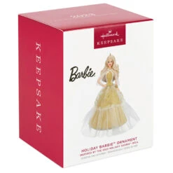 Hallmark 2023 Holiday Barbie™ Ornament 11 Hallmark 2023 Holiday Barbie™ Ornament -Hallmark Store White Holiday Barbie Doll Keepsake Ornament 2199QXR8209 04