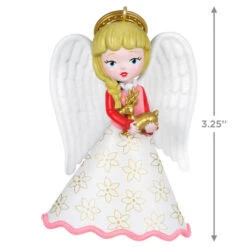Hallmark Heirloom Angels Ornament -Hallmark Store White Pink Angel Keepsake Ornament 1699QXR8197 03