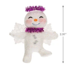 Hallmark Snow Angel Ornament -Hallmark Store White and Pink Glittery Snow Angel Keepsake Ornament 1399QGO2749 03