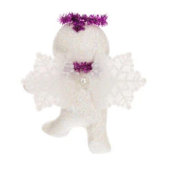 Hallmark Snow Angel Ornament -Hallmark Store White and Pink Glittery Snow Angel Keepsake Ornament 1399QGO2749 06