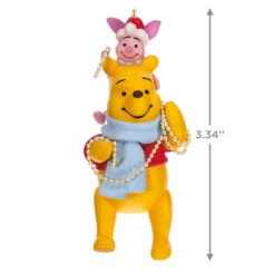 Hallmark Disney Winnie The Pooh Trimming The Tree Together Ornament -Hallmark Store Winnie the Pooh and Piglet Keepsake Ornament 1899QXD6549 03