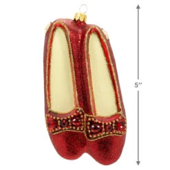 Hallmark The Wizard Of Oz™ Ruby Slippers™ Glass Ornament 10 Hallmark The Wizard Of Oz™ Ruby Slippers™ Glass Ornament -Hallmark Store Wizard of Oz Ruby Slippers Keepsake Ornament 1QEP3037 03