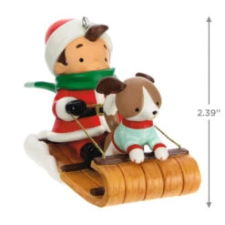 Hallmark Young Santa Ornament -Hallmark Store Young Santa With Dog Keepsake Ornament 2199QXR8117 03
