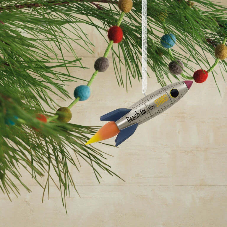 Hallmark Store -Hallmark Store Signature Rocket Ship Christmas Ornament 1HDL2176 02